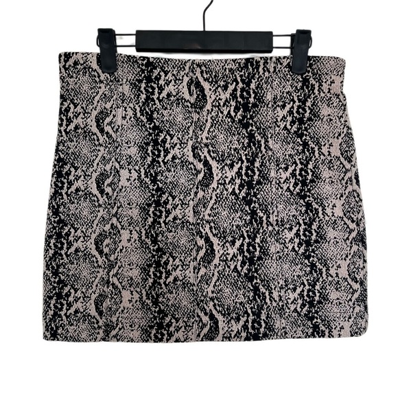 Free People Snake Jacquard Mini Skirt Size 6 Snakeskin Print Y2K Twee Grunge - Picture 2 of 7